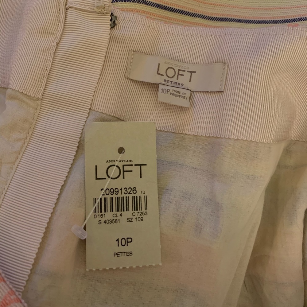 LOFT Petite Pastel Stripe Jacquard Skirt - Picture 5 of 6